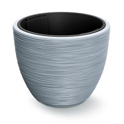 Blumentopf Rillen Grau Kunststoff 40x32cm