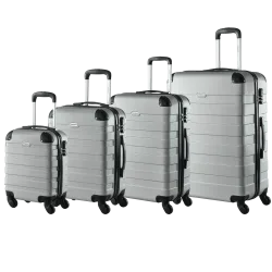 Hartschalenkofferset Essential 4-tlg Silber