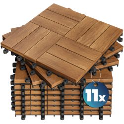 Holzfliese Akazie Mosaik FSC®-zertifiziert 11er-Set 30x30cm