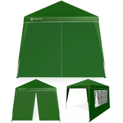Faltpavillon Capri Grün 3x3m inkl 2 Seitenwänden UV-Schutz 50+