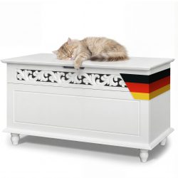 Holztruhe Jersey Weiß 80x40x48cm