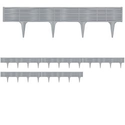 Beeteinfassung 3er-Set Grau 11,7m
