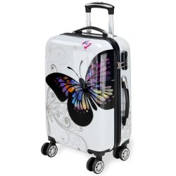 Hartschalenkoffer Rollen 360º Reisekoffer Butterfly Polycarbonat 42L