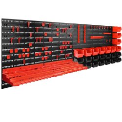 Werkzeugwand Schwarz/Rot 97-tlg inkl Stapelboxen