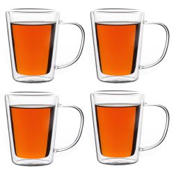 Teegläser 4er-Set je 250ml doppelwandig
