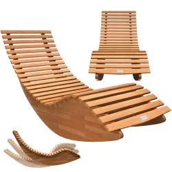Saunaliege Java 155x60x93cm Akazie FSC®-zertifiziert