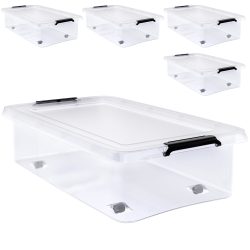Aufbewahrungsbox 4er-Set Transparent 60x40x17cm 30L