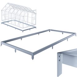 Stahlfundament für Gewächshaus 380x190x12cm verzinkt