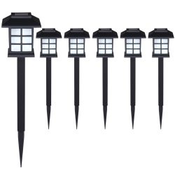 LED Solarleuchten 6er-Set Schwarz