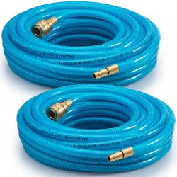 Druckluftschlauch 2er-Set je 10m Schnellkupplung/Stecker
