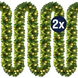 Weihnachtsgirlande 5m 2er-Set In-/Outdoor