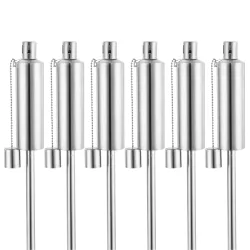Öl-Fackel 6er-Set Edelstahl 115cm