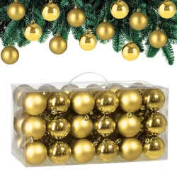 Weihnachtskugeln Gold 54-tlg in matt & glänzend