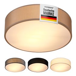 Deckenlampe Taupe Stoff Ø30cm