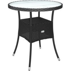 Polyrattan-Tisch Schwarz rund Ø60cm