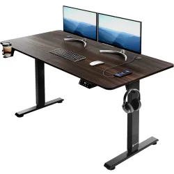 Höhenverstellbarer Schreibtisch Braun 140x60x73-118cm