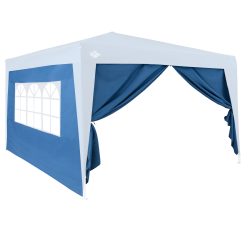Seitenwände Faltpavillon 2er-Set Blau 3x2m