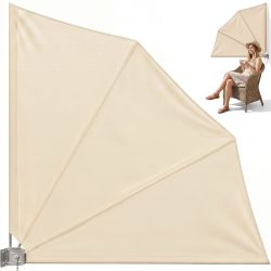 Balkonfächer Beige 140x140cm klappbar