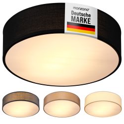 Deckenlampe Schwarz Stoff Ø38cm
