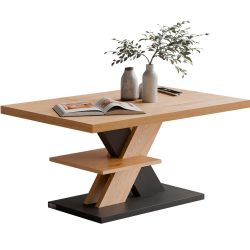 Couchtisch Detroit Holz/Grau 90x60x45cm