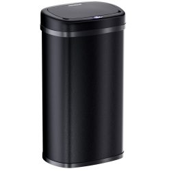 Sensor Mülleimer Edelstahl Schwarz 58L