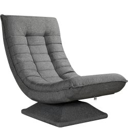 Sessel Aberdeen Grau Stoff 5fach verstellbar 360 Grad drehbar klappbar
