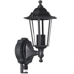 Wandleuchte mit Bewegungsmelder Anthrazit Aluminium IP44 einstellbar