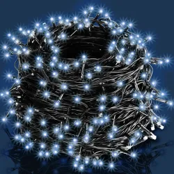 Lichterkette Weihnachten Blau 10,5m Timer