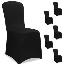 Stuhlhusse 6er-Set Schwarz OEKO-TEX®