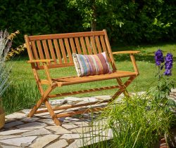 Gartenbank Eukalyptusholz FSC®-zertifiziert 120x55x90cm