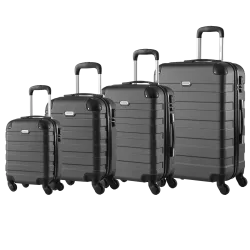 Hartschalenkofferset Essential 4-tlg Schwarz