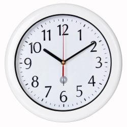 Funkwanduhr Weiß Ø30cm wasserdicht