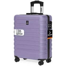 monzana® Hartschalenkoffer New York Pastelllila 35L Handgepäck Rollen 360º ABS