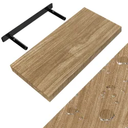 Wandregal Schweberegal 50cm Eiche + Halterung