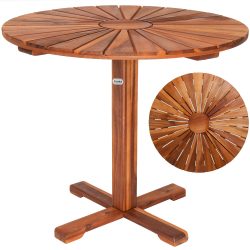 Gartentisch Sunrise Braun Akazienholz Ø70cm