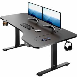 Höhenverstellbarer Schreibtisch Schwarz 160x75x73-118cm