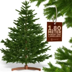 Künstlicher Weihnachtsbaum Premium 180cm PE / PVC mit Holzständer FSC®