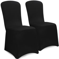 Stuhlhussen 2er-Set Schwarz