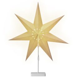 Papierstern LED Weiß Ornament inkl Ständer