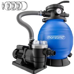Sandfilteranlage Pool 9600 L/h mit Vorfilter 7-Wege Ventil