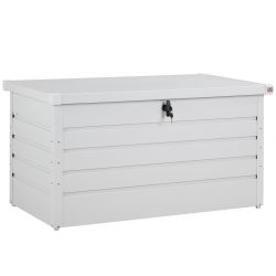 Gartenbox Metall 385L Hellgrau wasserdicht abschließbar