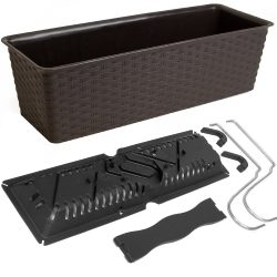Balkonkasten Ratolla Umbra 39x16x14,5cm Bewässerungssystem