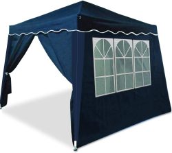 Faltpavillon Capri Blau 3x3m inkl 4 Seitenwänden UV-Schutz 50+