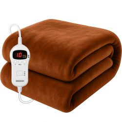Heizdecke Braun Coral Fleece 180x130cm