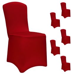 Stuhlhusse 6er-Set Bordeaux OEKO-TEX®