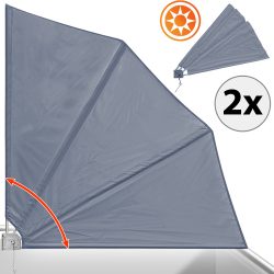 Balkonfächer 2er-Set Anthrazit 140x140cm klappbar