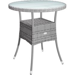 Polyrattan-Tisch Grau rund Ø60cm