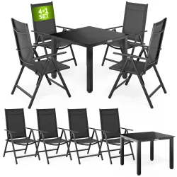 Garten-Sitzgruppe Bern 5-tlg Anthrazit Alu