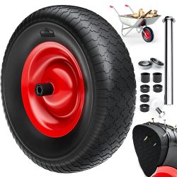 Schubkarrenrad Schwarz pannensicher PU-Schaum 200kg Kugellager inkl Achse