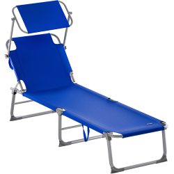 Gartenliege Hawaii Blau Alu 190x60x30cm